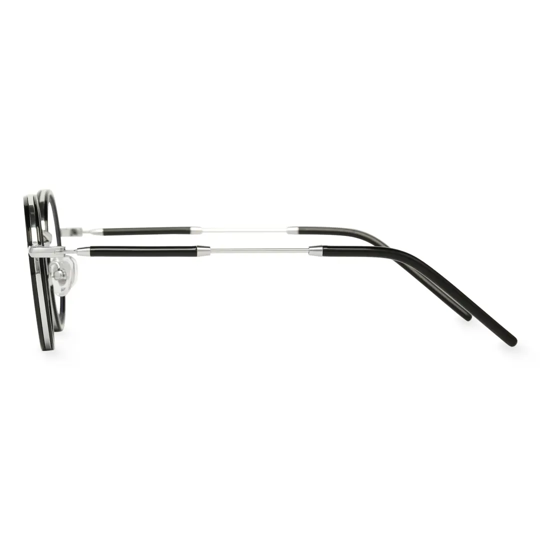 Side view of Feye vintage round tr90 eyeglasses RR0032409 in grey