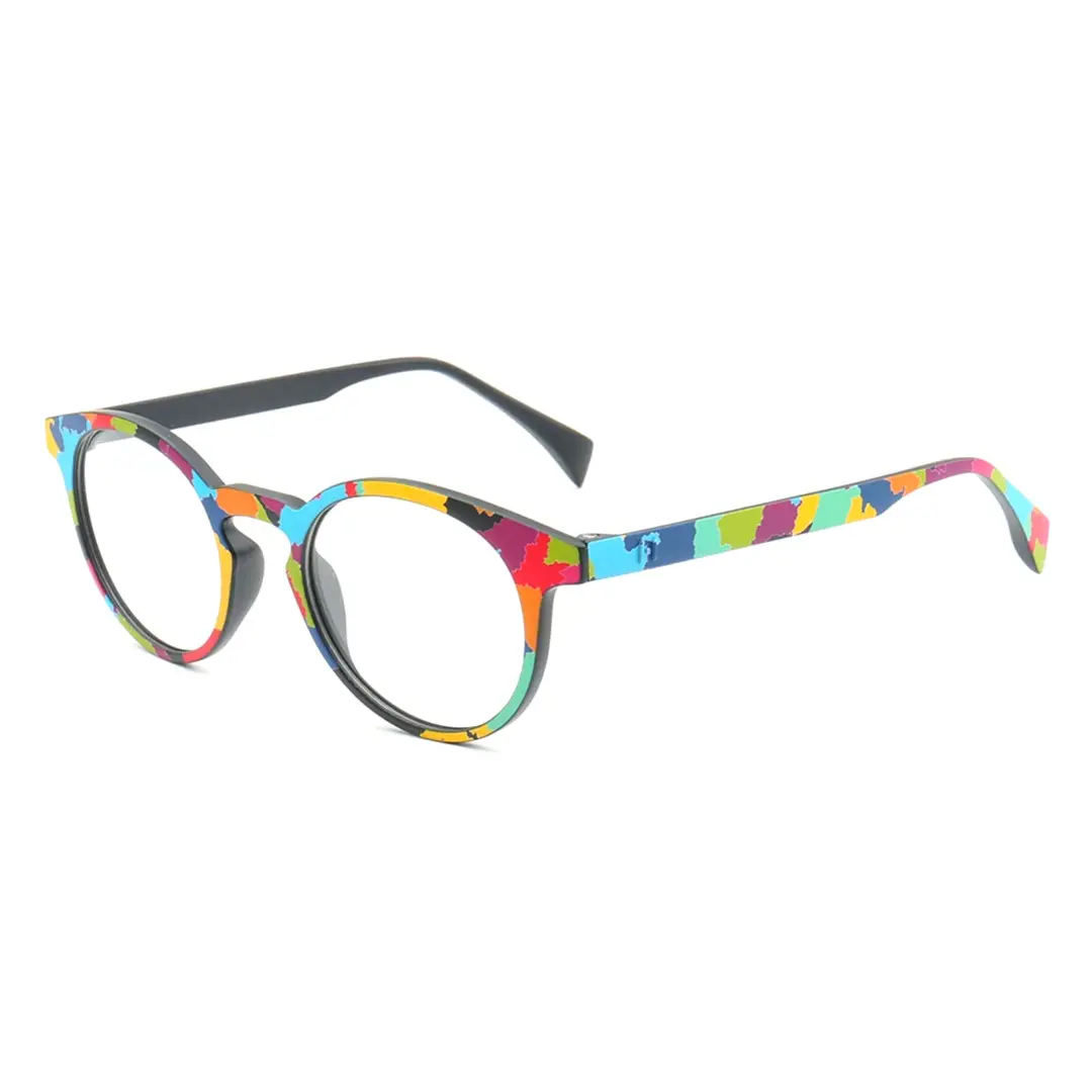 Angle view of Judah round tr90 eyeglasses RR0052401 in multicolor
