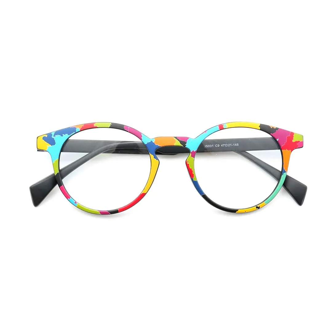 Front folded view of Judah round tr90 eyeglasses RR0052401 in multicolor