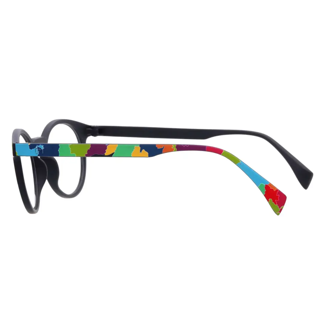 Side view of Judah round tr90 eyeglasses RR0052401 in multicolor