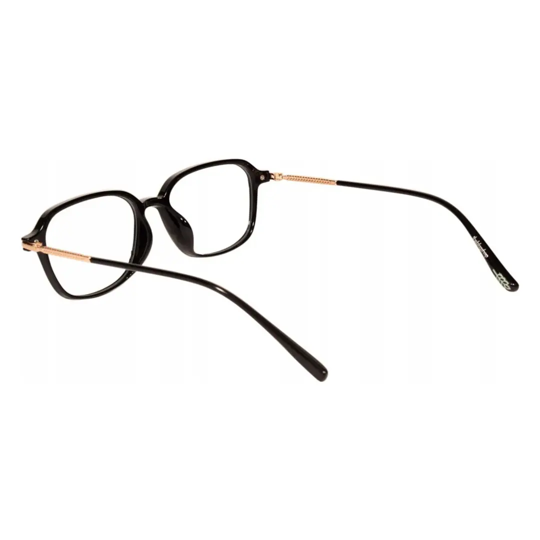 Back view of Sincere round tr90 eyeglasses RR0072412 in black
