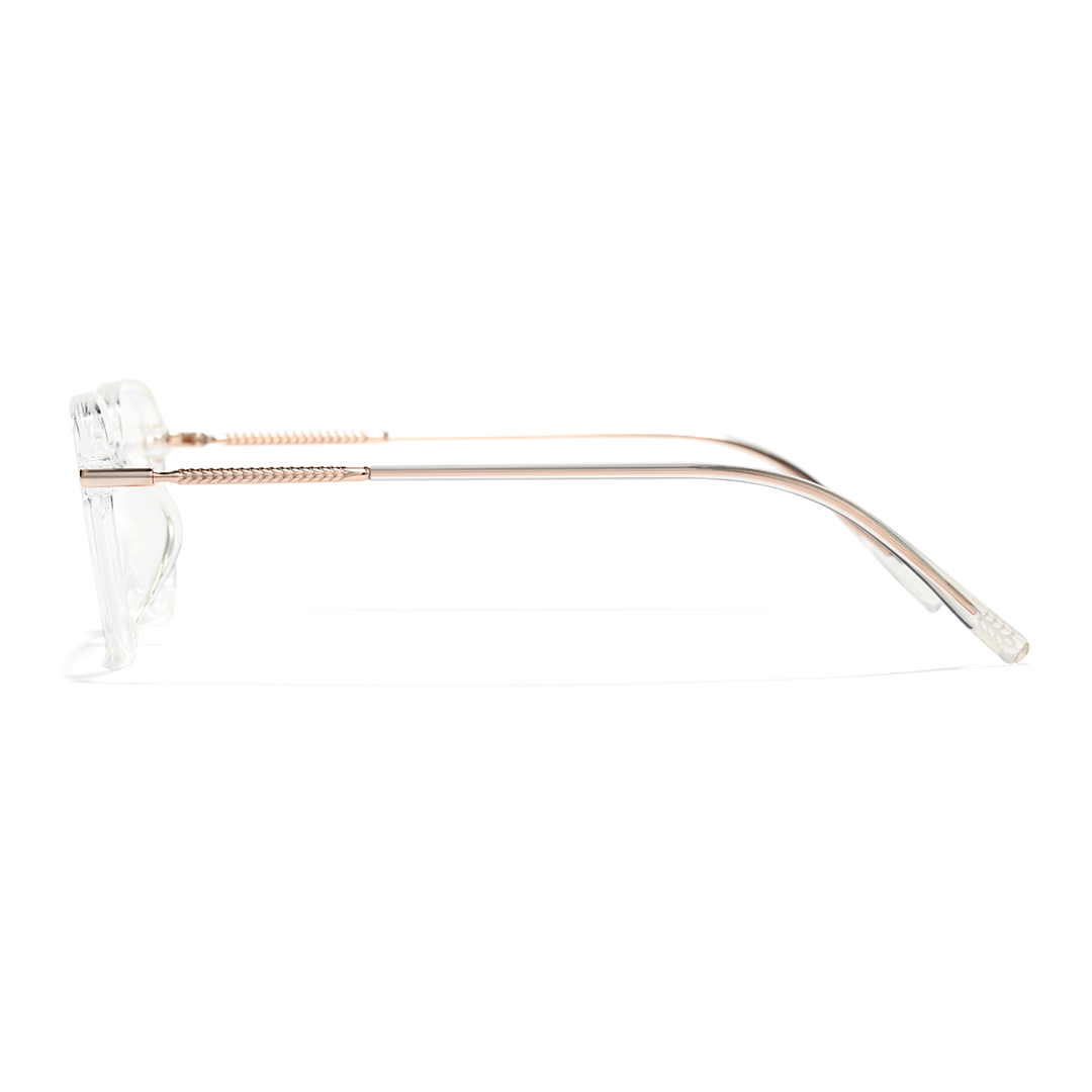 Side view of Sincere round tr90 eyeglasses RR0072412 in clear