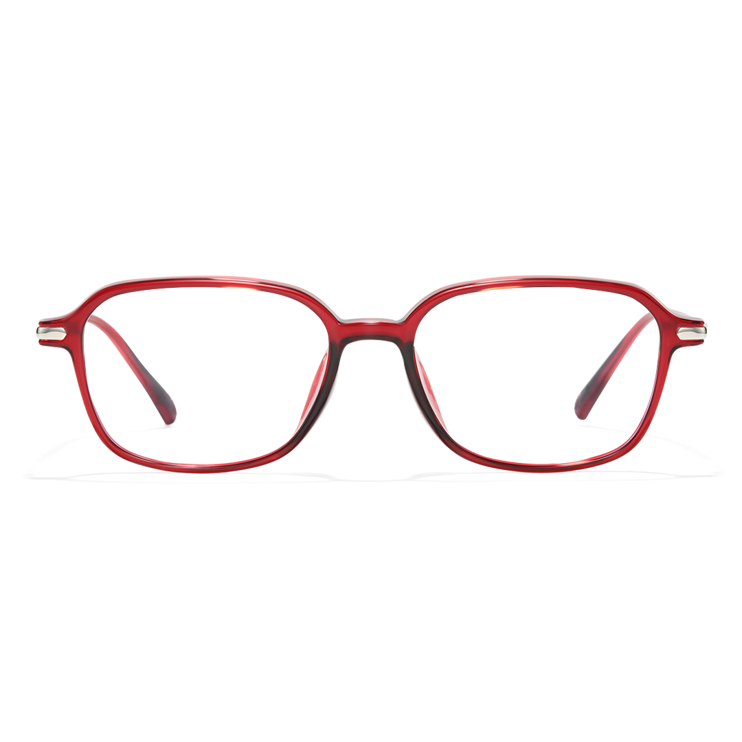 Front view of Sincere round tr90 eyeglasses RR0072412 in red