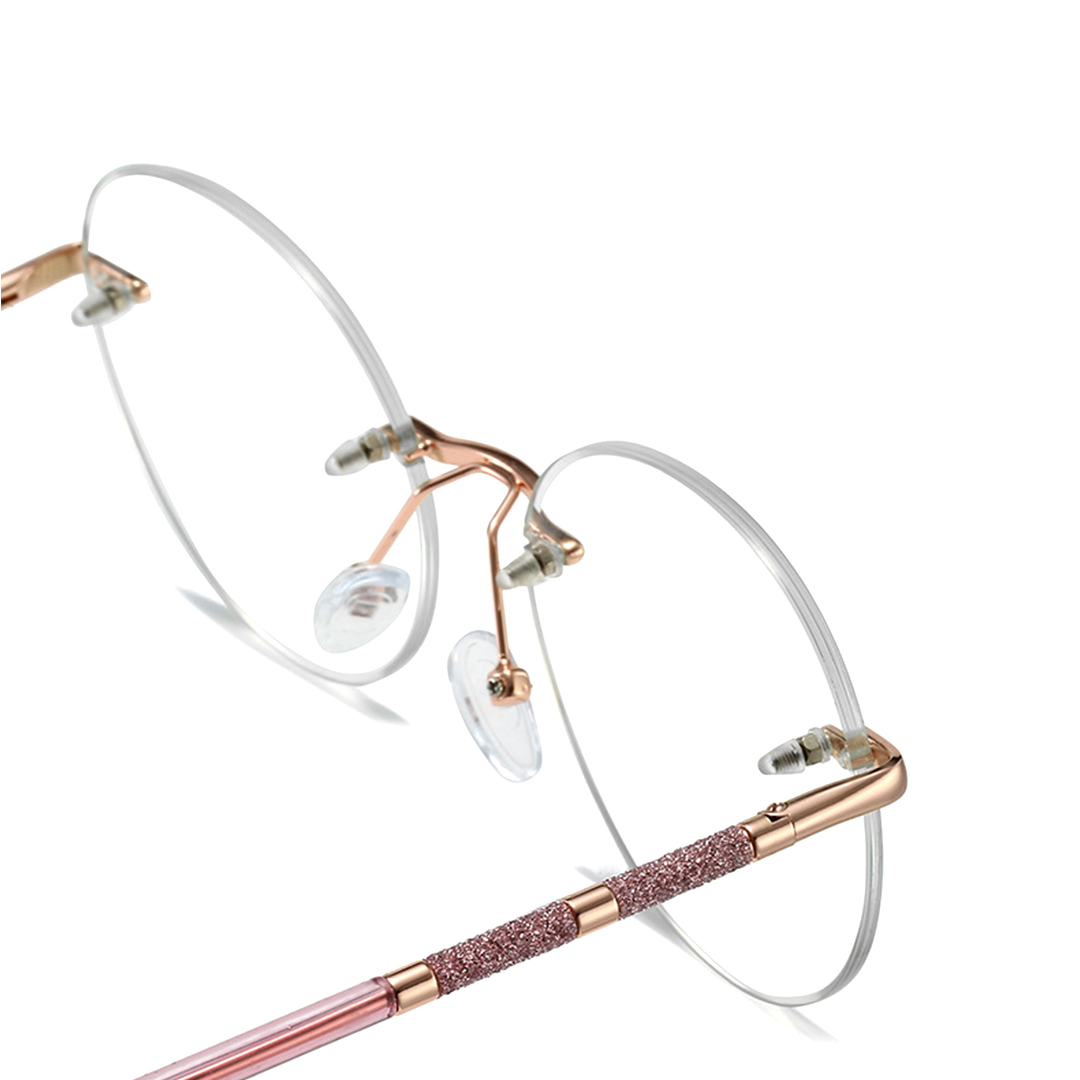 Frame detail view of Amity round tr90 eyeglasses RR0072507 in pink