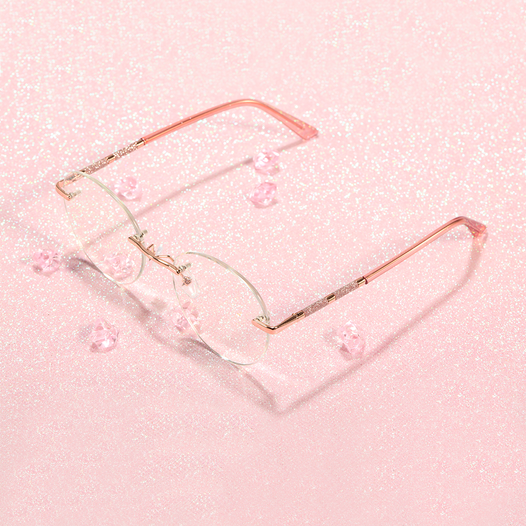 Scene view of Amity round tr90 eyeglasses RR0072507 in pink