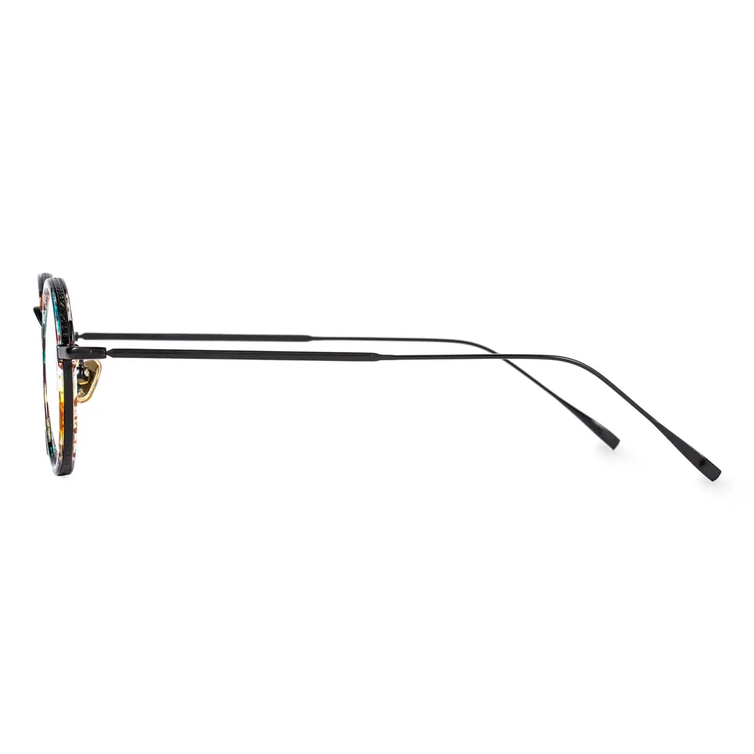 Side view of Miko vintage round tr90 eyeglasses in multicolor. SPU: RR0082308