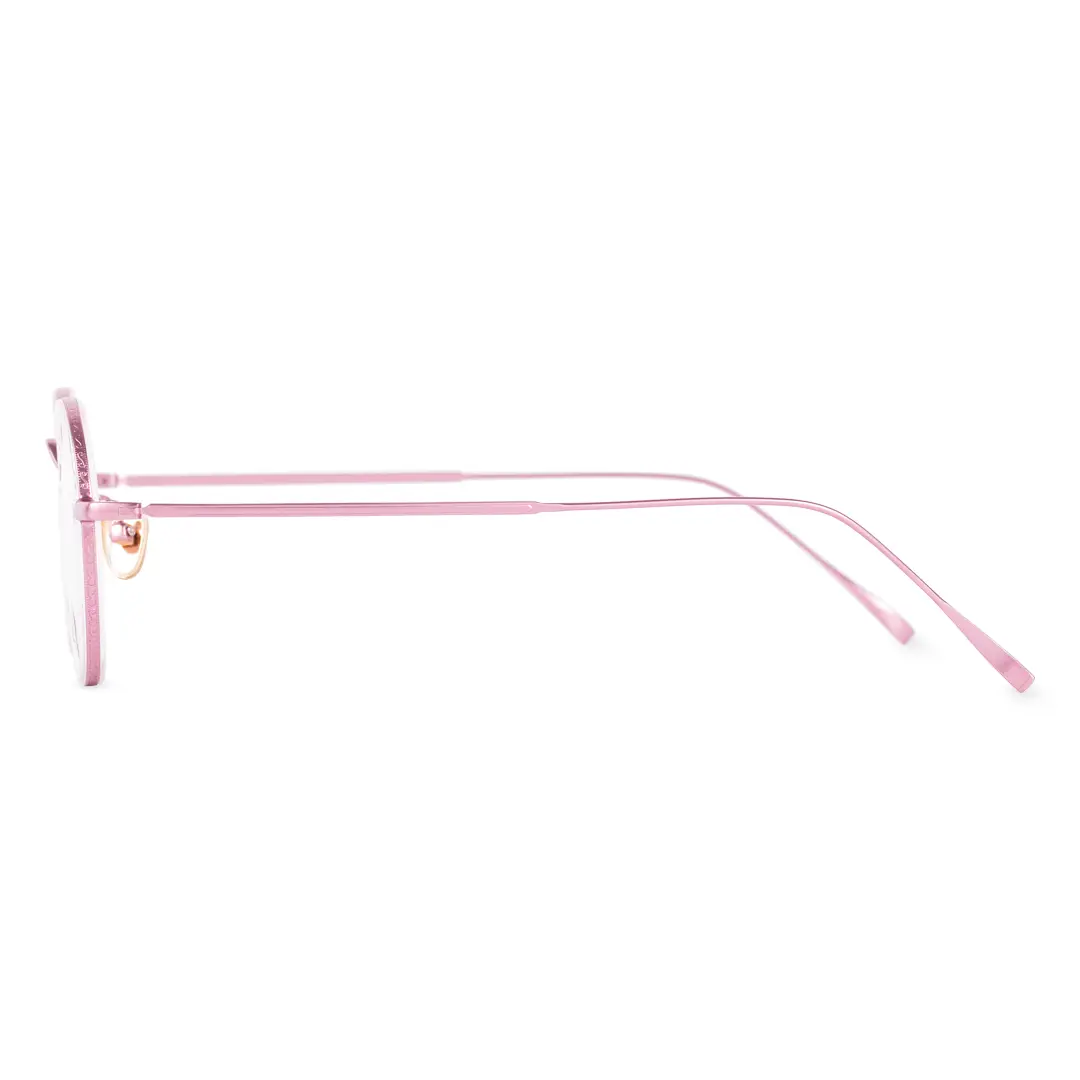 Side view of Miko vintage round tr90 eyeglasses in pink. SPU: RR0082308