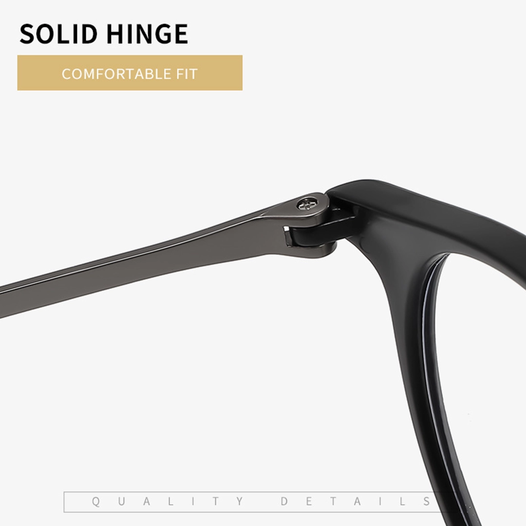 Hinge detail of Vyro round pc magnetic clip-on eyeglasses RR0082512 in black
