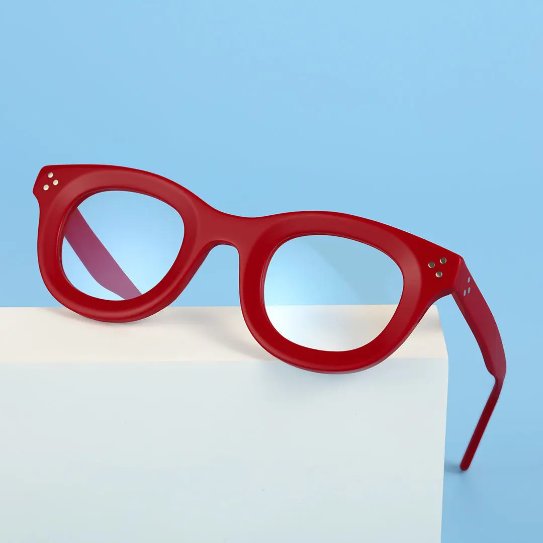 Scene view of Dallas round tr90 eyeglasses RR0102404 in red