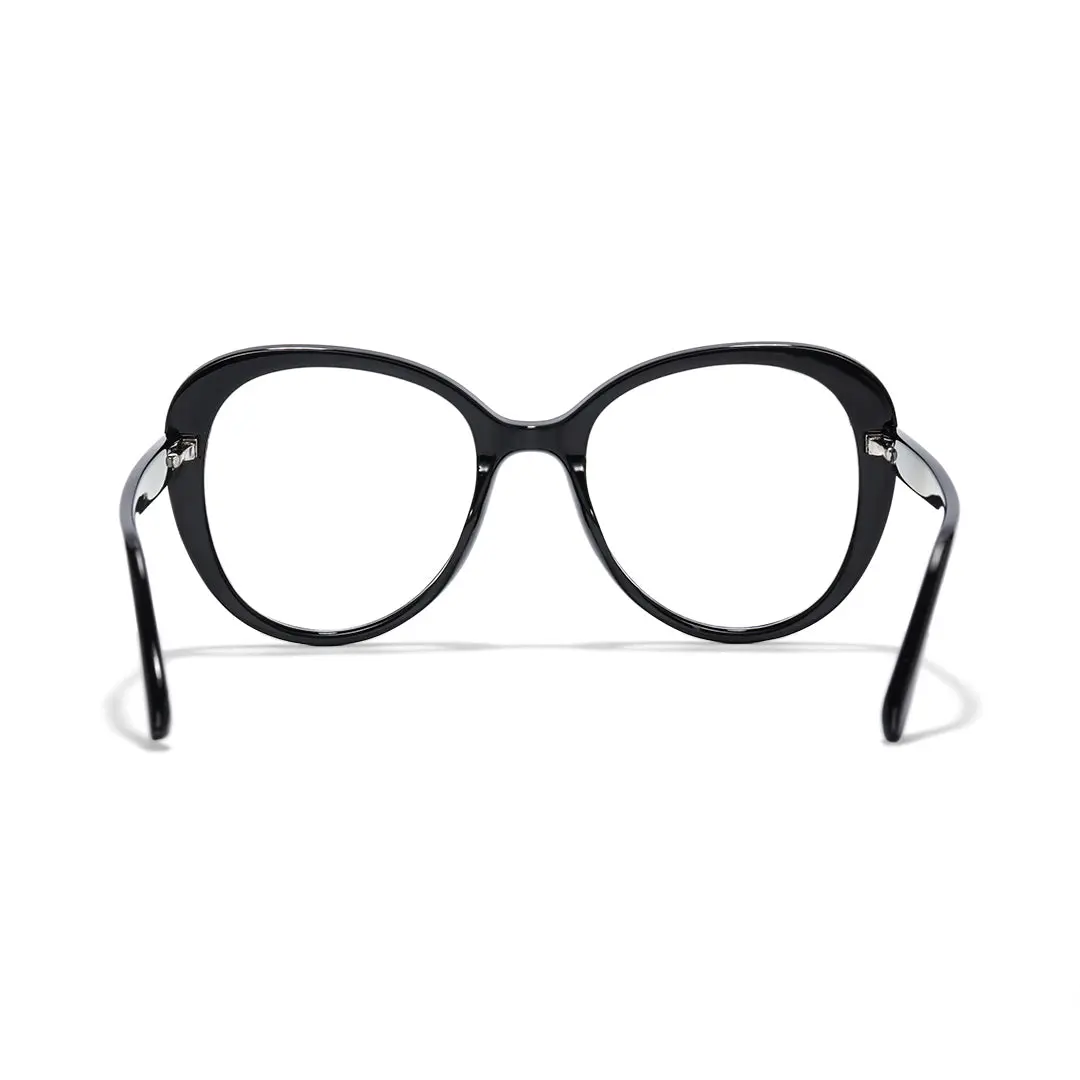 Back view of Maya round tr90 eyeglasses RR0122502 in black