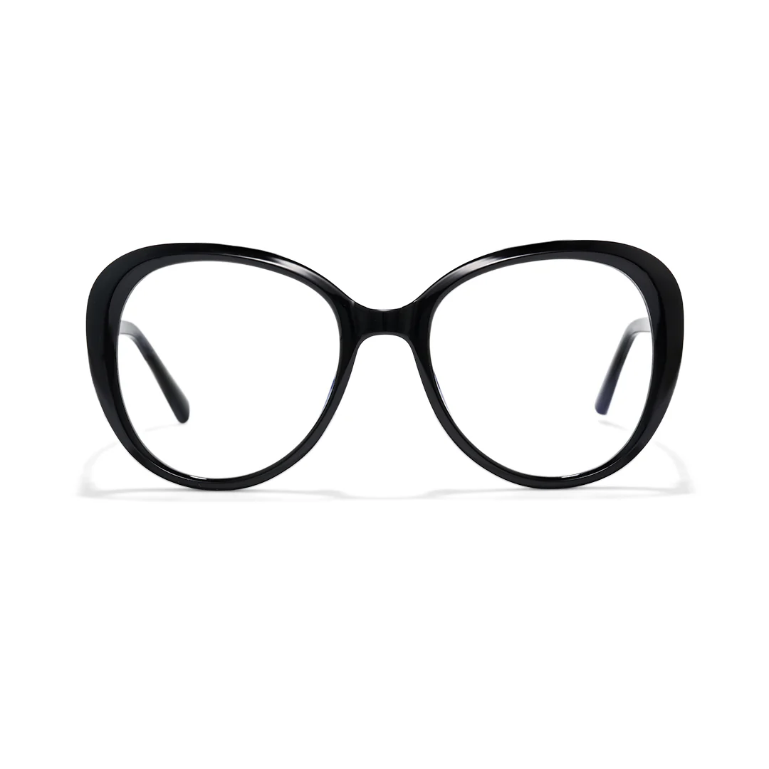 Front view of Maya round tr90 eyeglasses RR0122502 in black