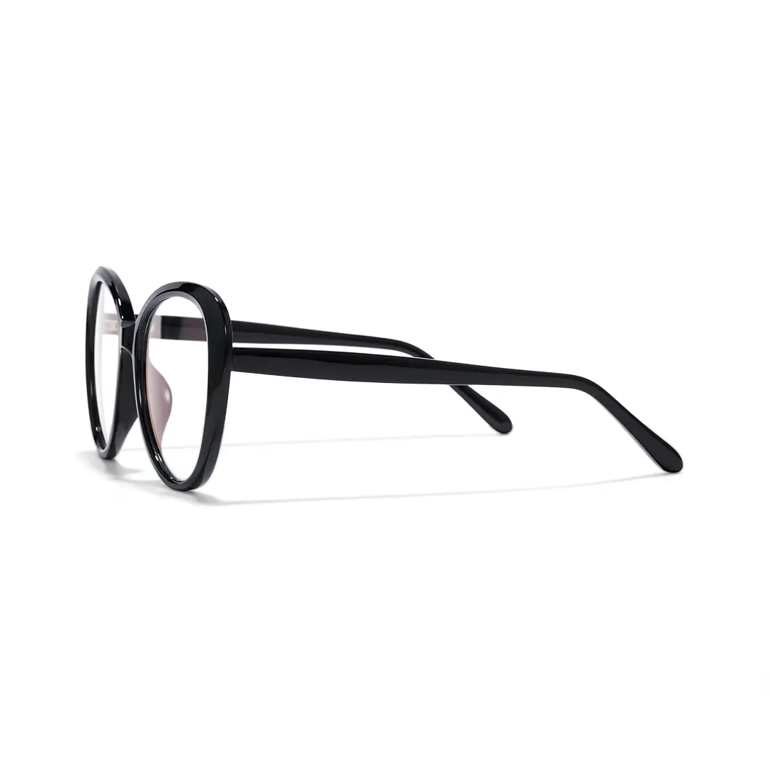 Side view of Maya round tr90 eyeglasses RR0122502 in black