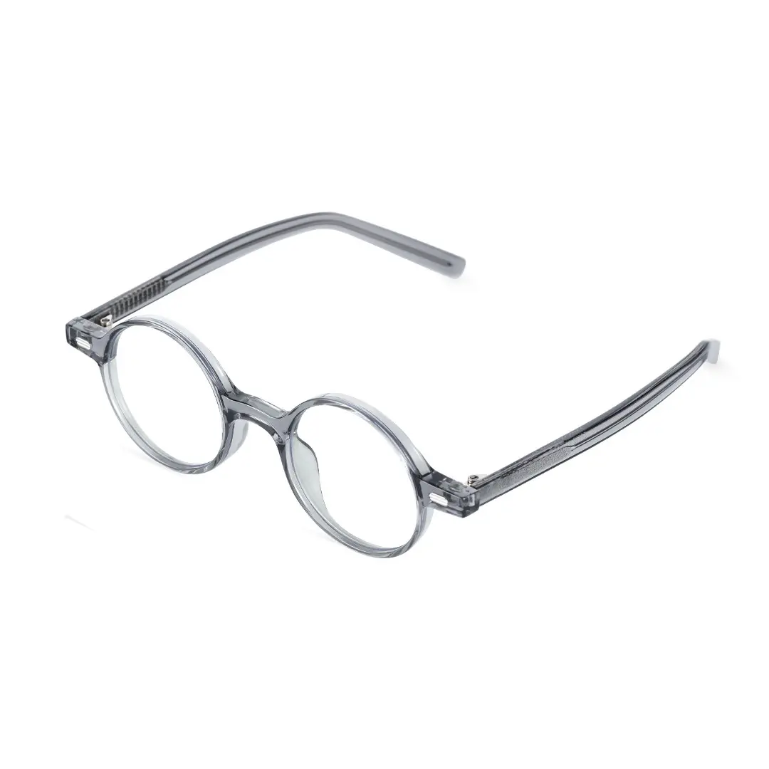 Angle view of Linda vintage round tr90 eyeglasses RR0162209 in grey