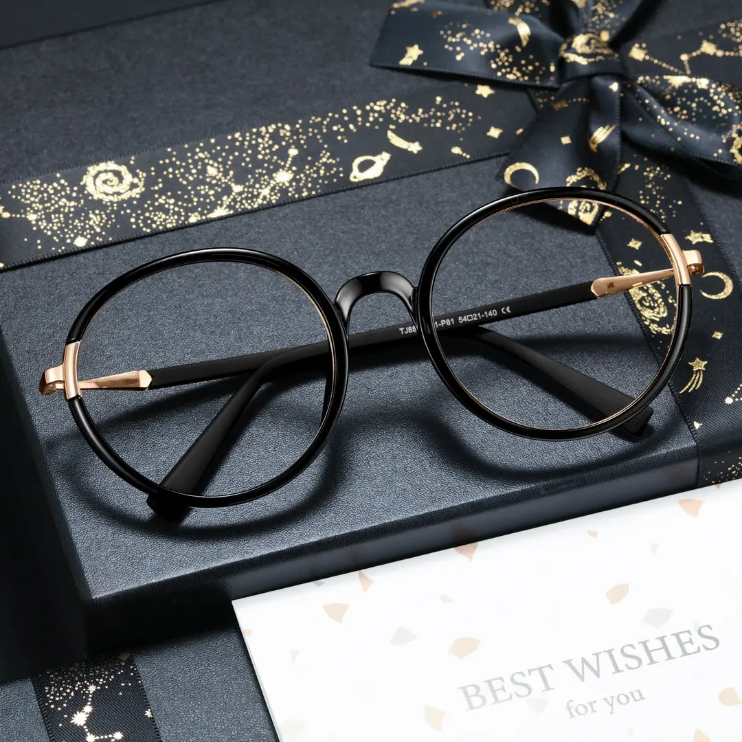 Scene view of Rational round tr90 eyeglasses RR0262411 in black