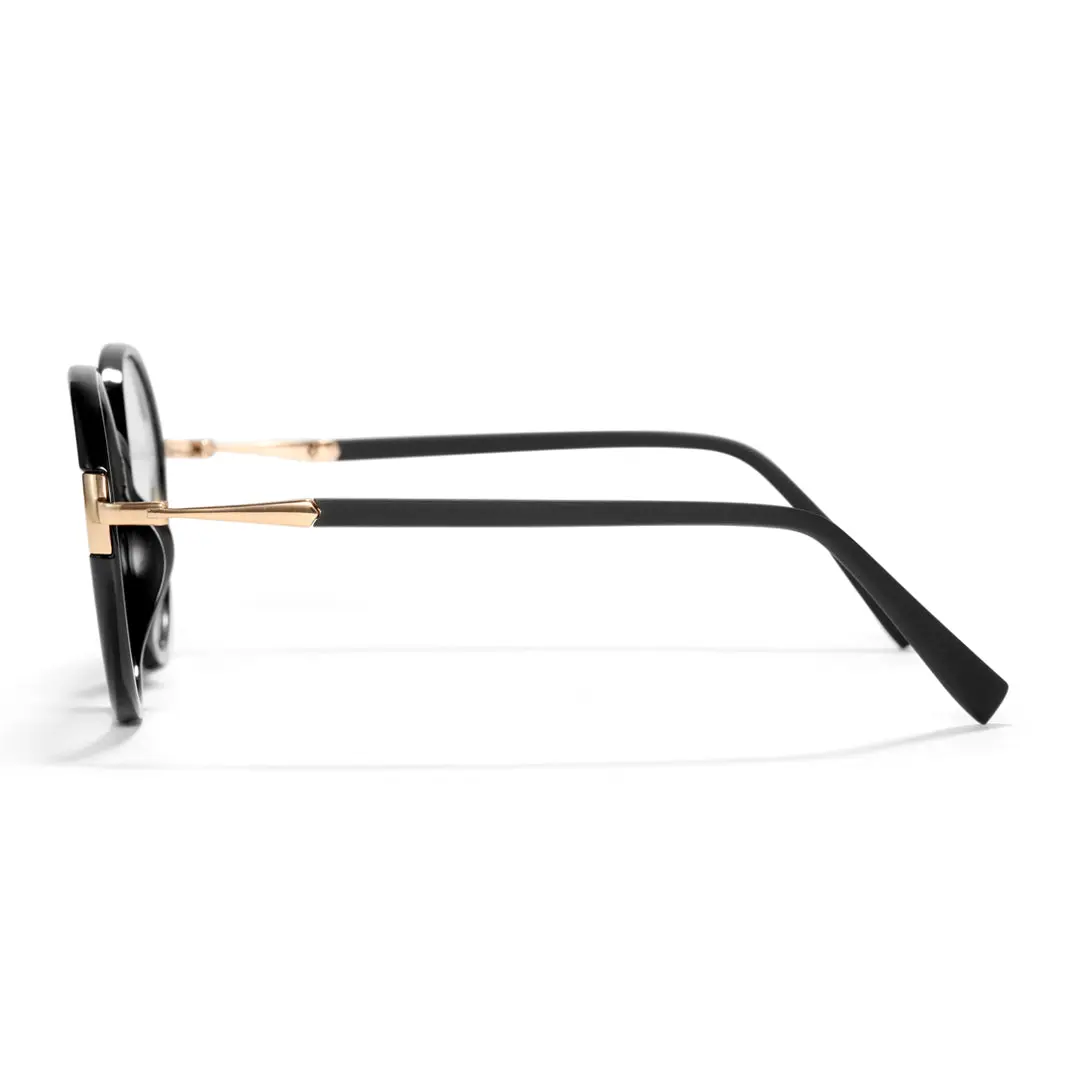 Side view of Rational round tr90 eyeglasses RR0262411 in black