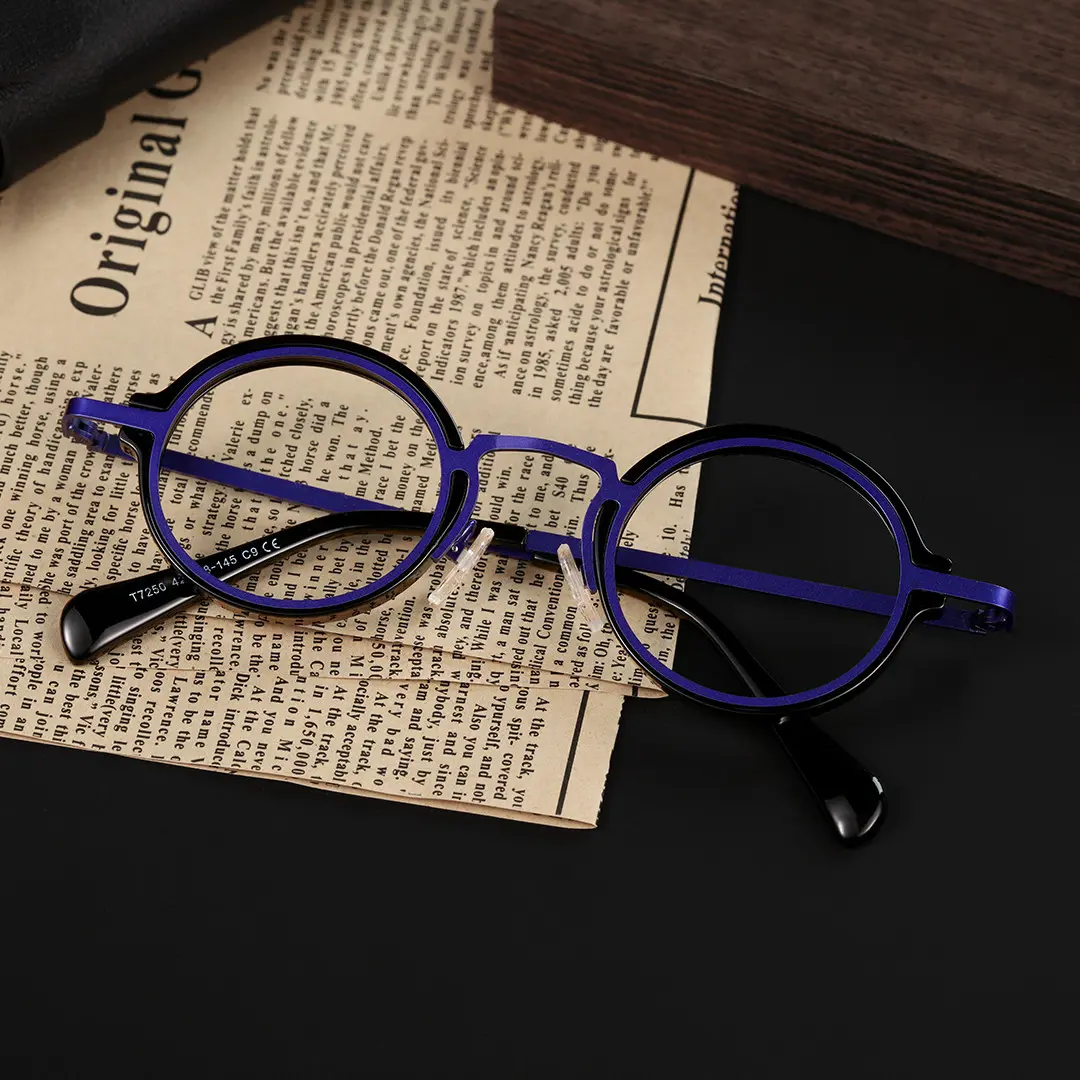 Scene view of Kil vintage round tr90 eyeglasses in blue. SPU: RR0312406