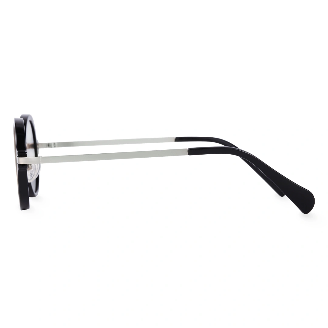 Side view of Kil vintage round tr90 eyeglasses in silver. SPU: RR0312406