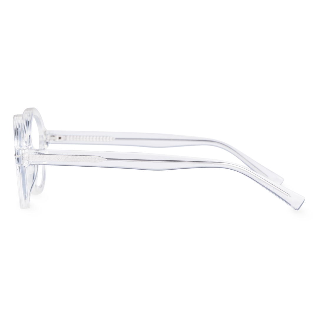 Side view of Btul round tr90 eyeglasses RR0332302 in clear