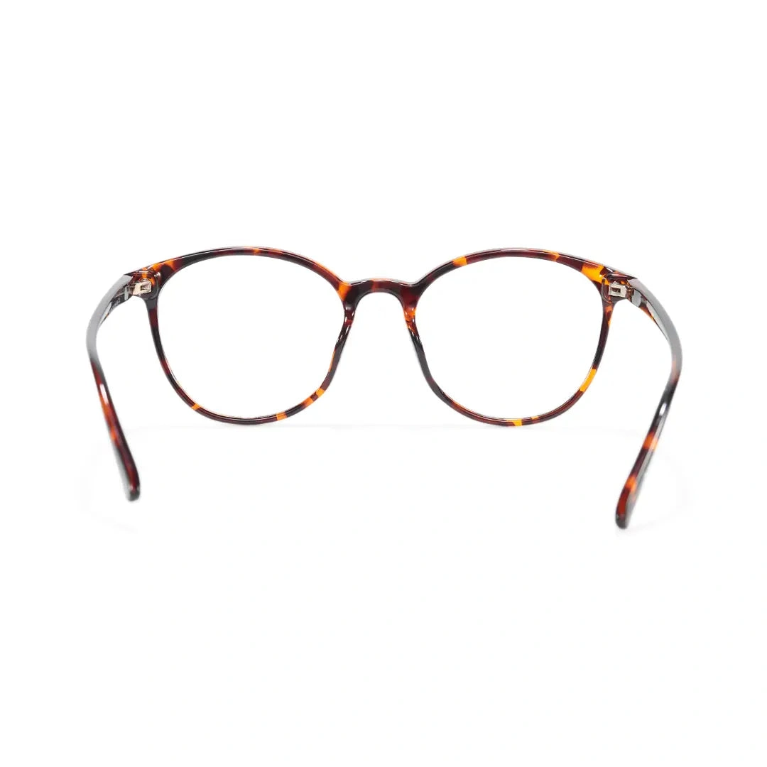 Back view of Marcia vintage round tr90 eyeglasses RR0352506 in tortoise