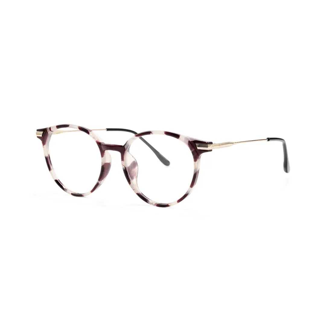 Angle view of Alea round tr90 eyeglasses RR0382504 in tortoise