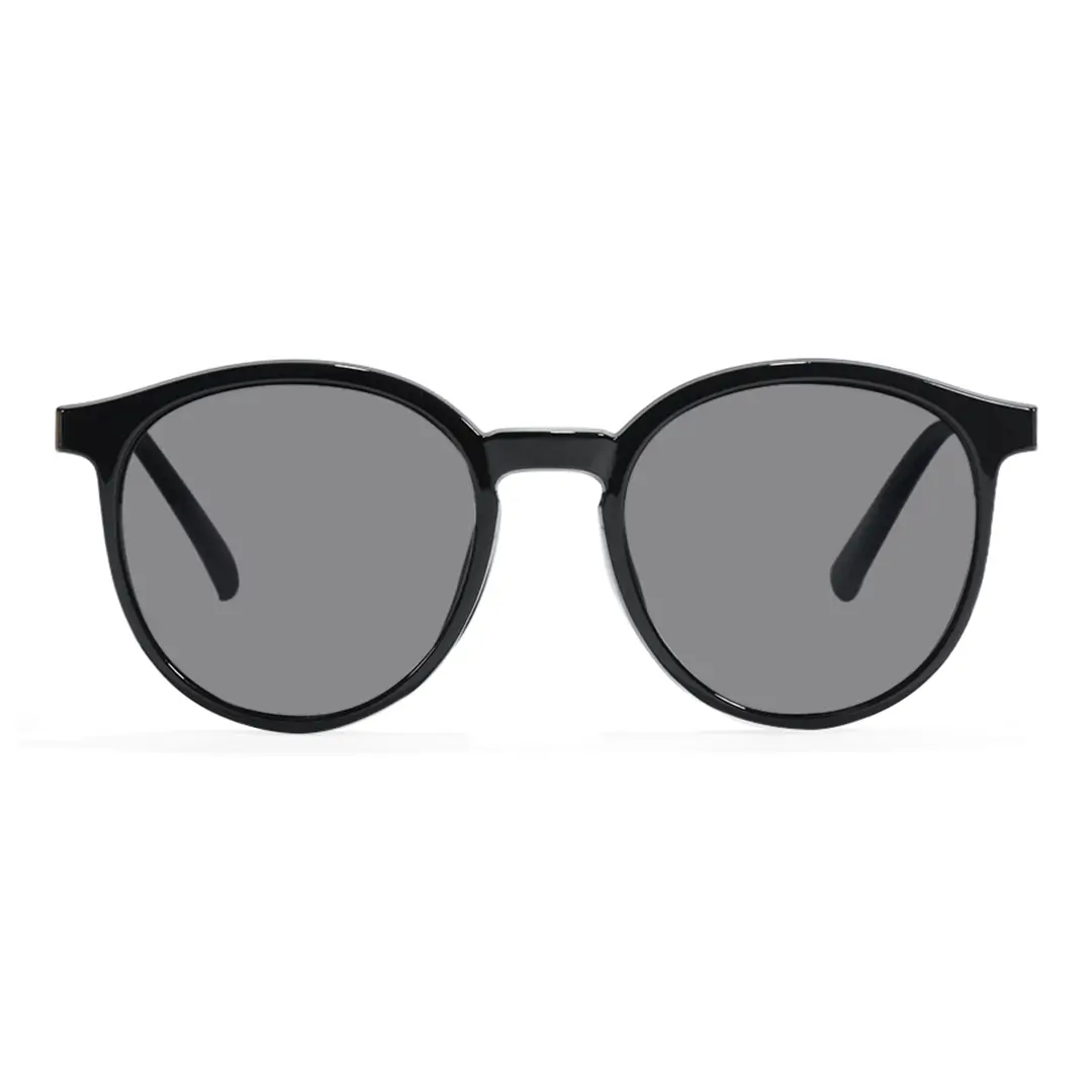 Lens variation view of Jode round metal magnetic clip-on eyeglasses set with interchangeable clip-on lenses RR0452505 in black