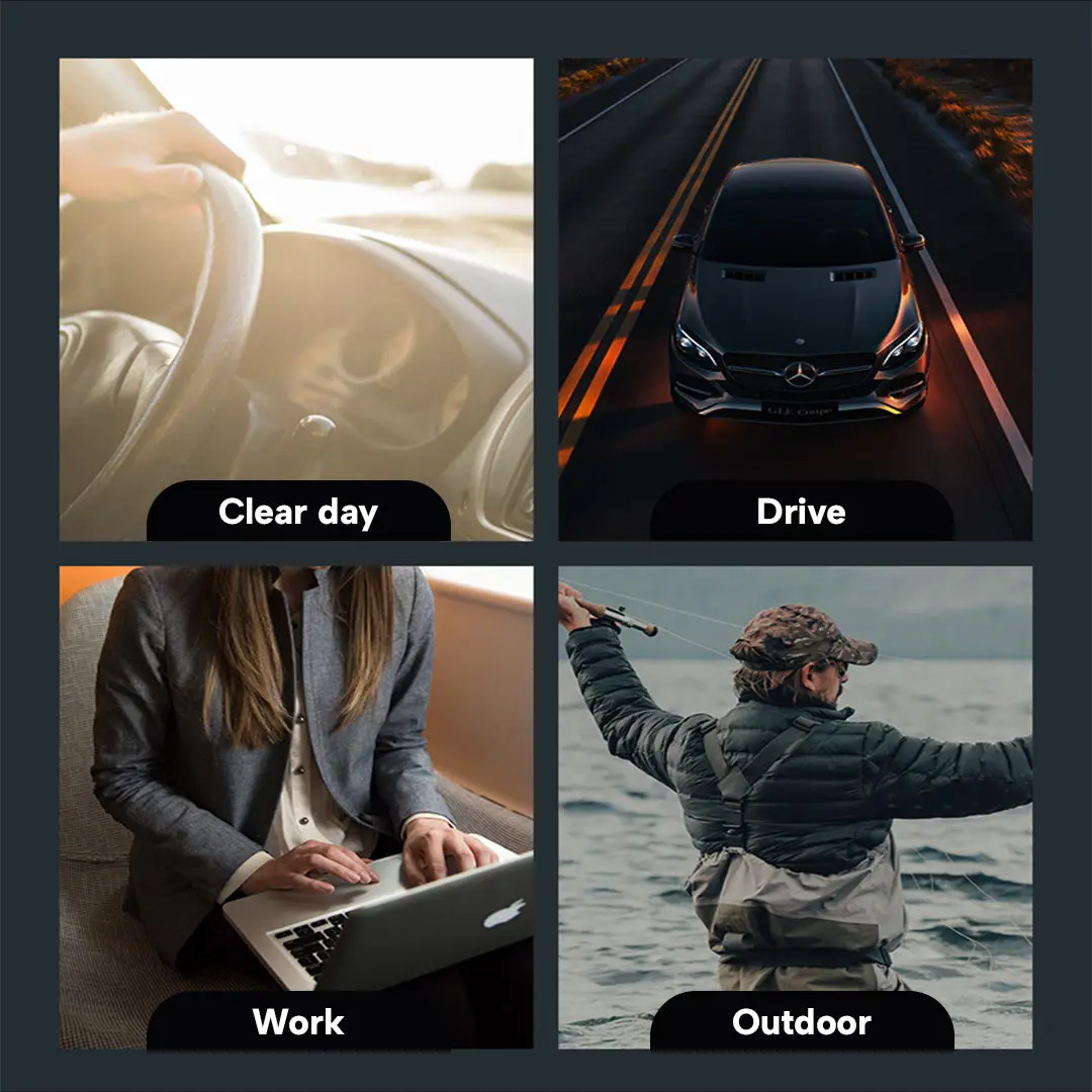 Scene view of Jode round metal magnetic clip-on eyeglasses set with interchangeable clip-on lenses RR0452505 in black