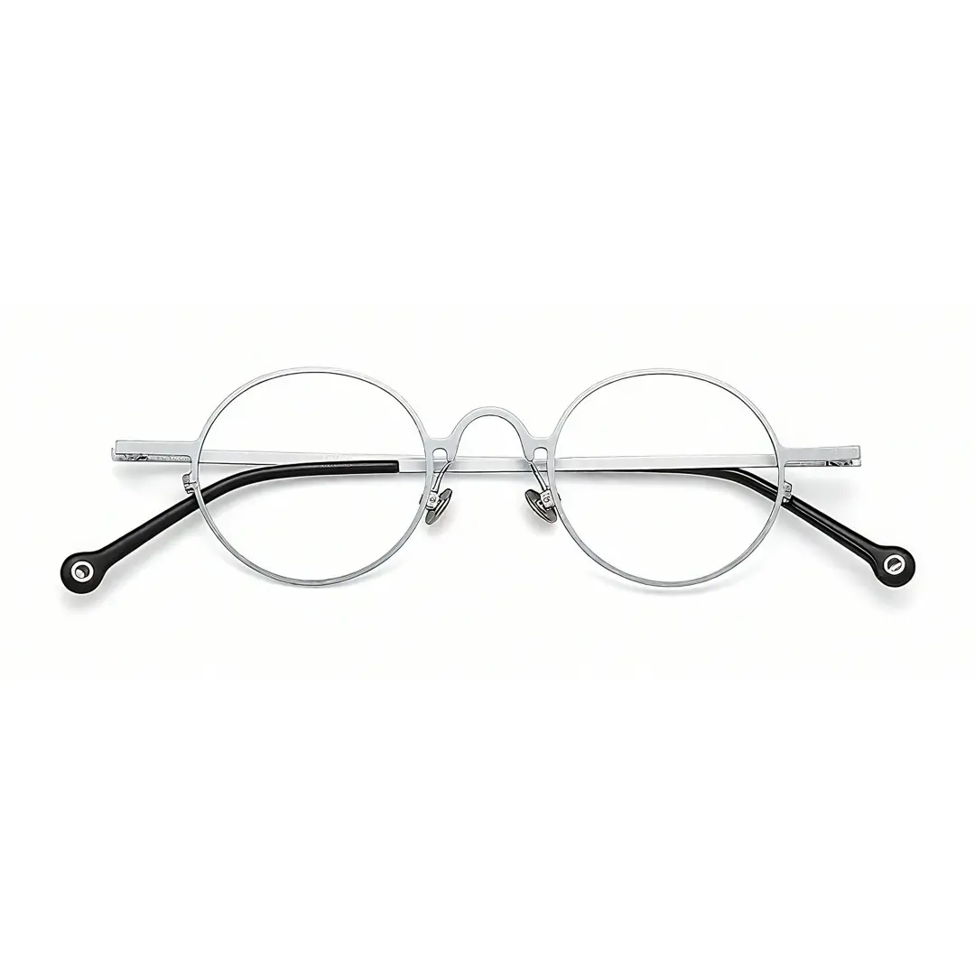 Side view of Coke john lennon round titanium eyeglasses RT0042305 in grey