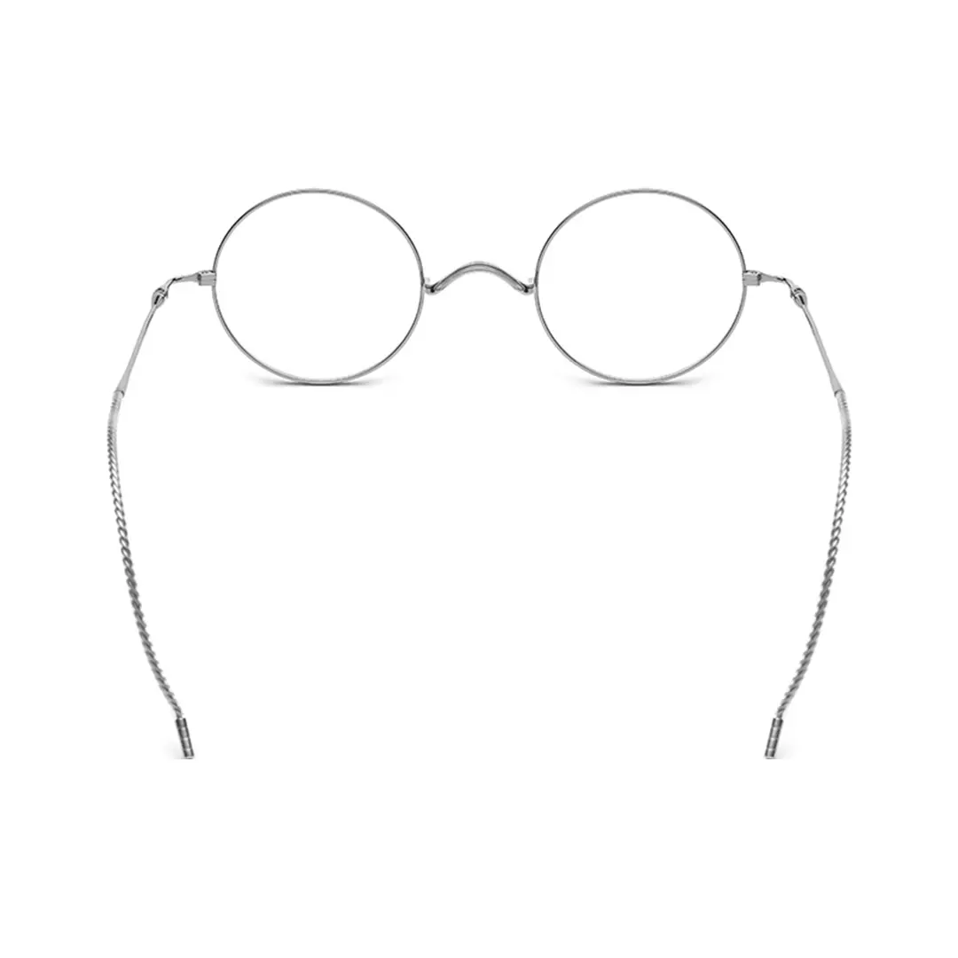 Back view of Lars vintage round titanium eyeglasses RT0942508 in silver