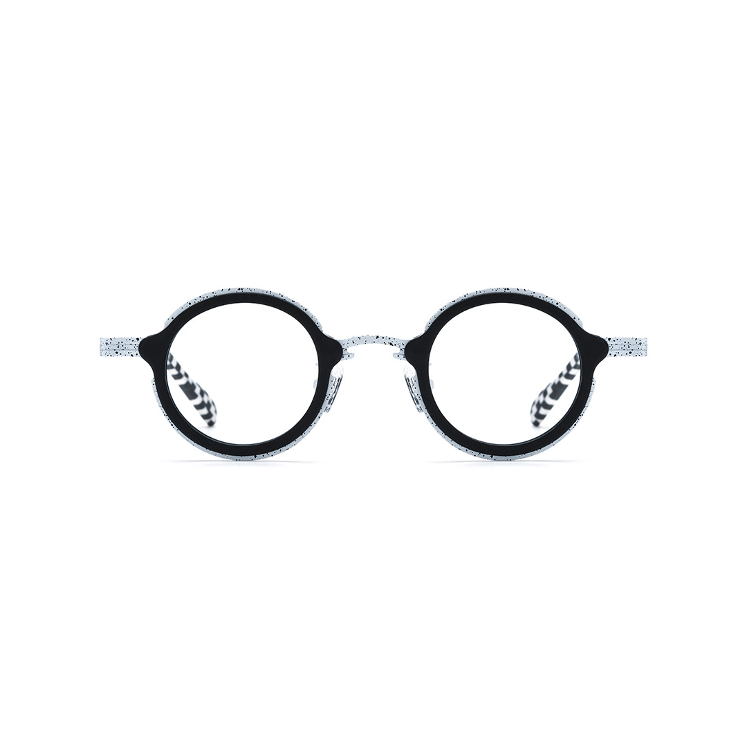 Front view of Emery round titanium eyeglasses RT0962508 in black