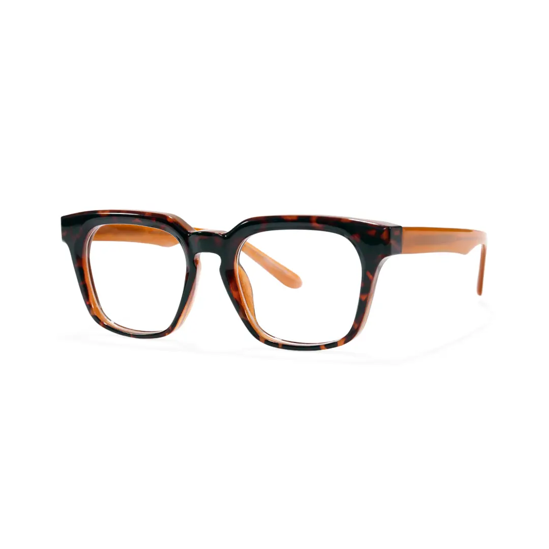 Angle view of Toby square acetate eyeglasses SA00152508 in tortoise