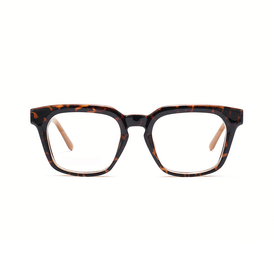 Front view of Toby square acetate eyeglasses SA00152508 in tortoise