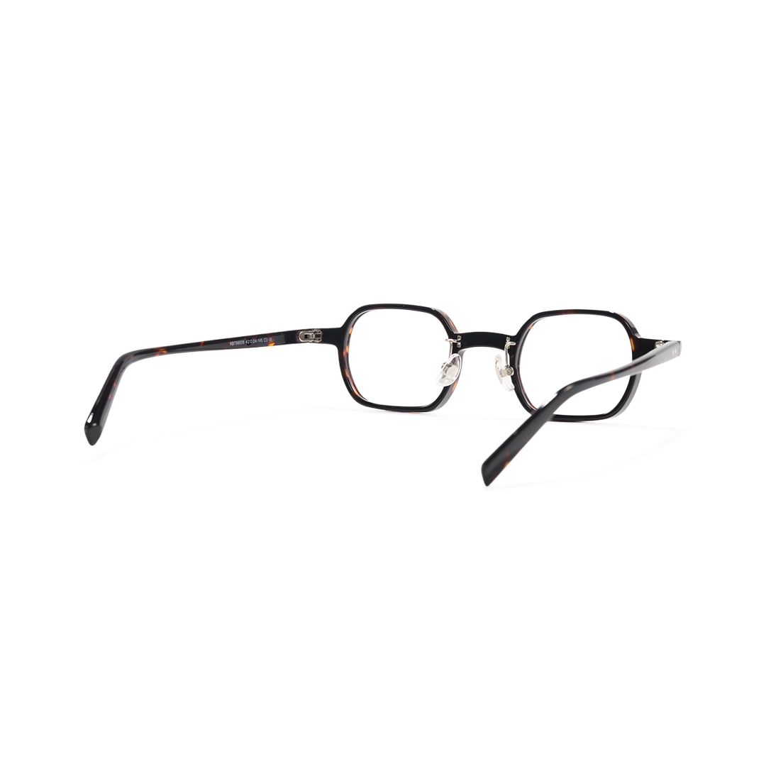 Back view of Floria vintage square acetate eyeglasses SA0112302 in tortoise