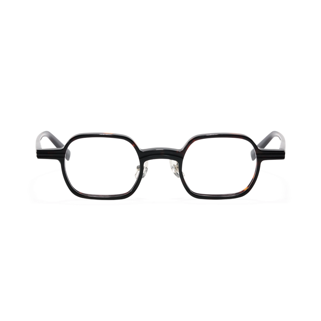 Front view of Floria vintage square acetate eyeglasses SA0112302 in tortoise