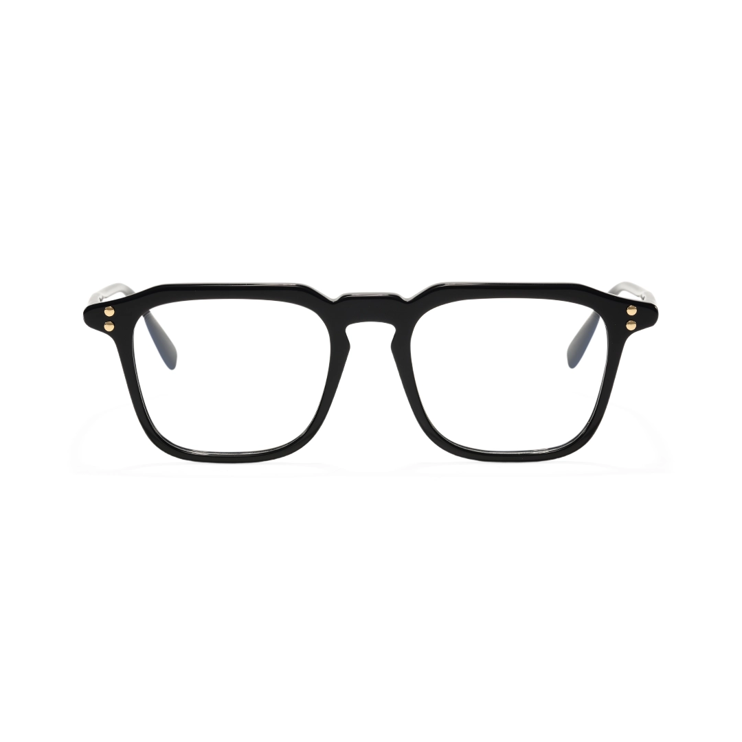 Front view of Arale square acetate eyeglasses SA0192403 in black