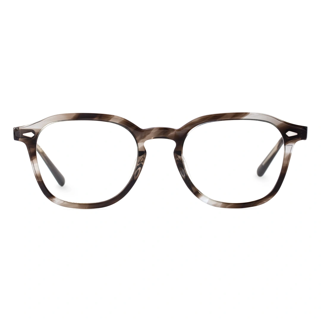 Front view of Tracy square acetate eyeglasses SA0232403 in gray