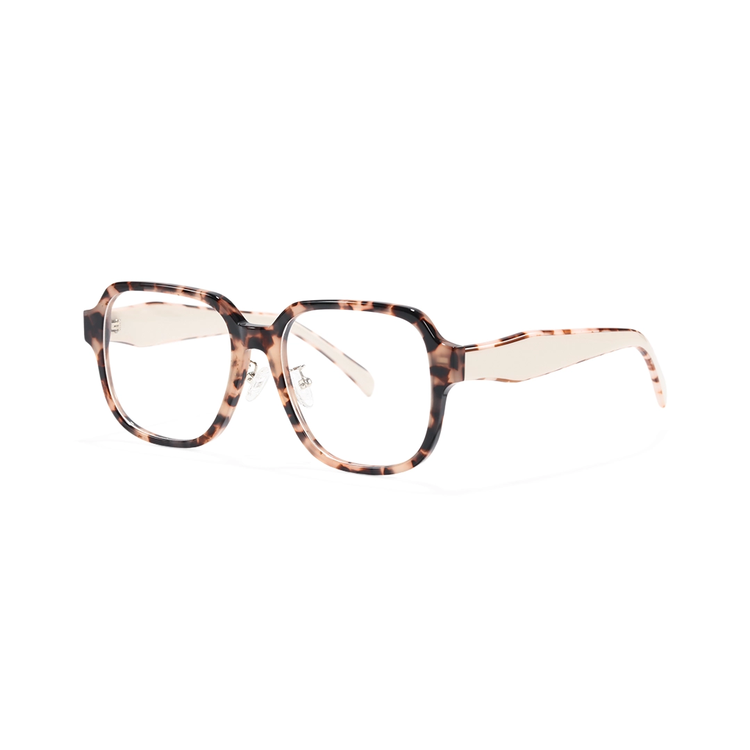 Angle view of Umbria square acetate eyeglasses SA0262509 in tortoise