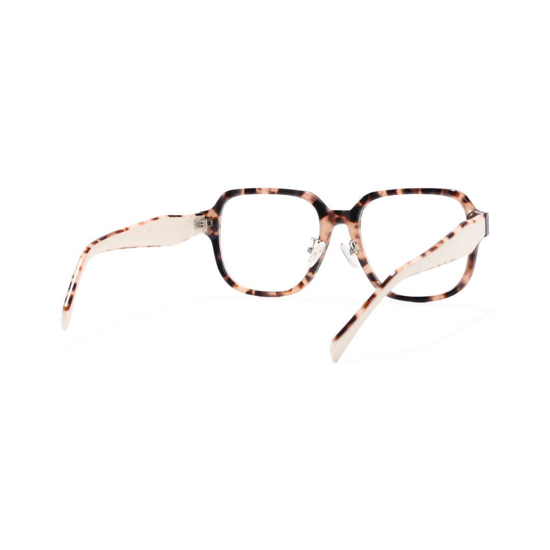 Back view of Umbria square acetate eyeglasses SA0262509 in tortoise