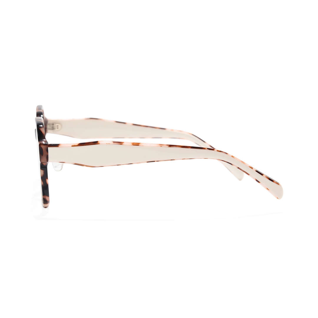 Side view of Umbria square acetate eyeglasses SA0262509 in tortoise