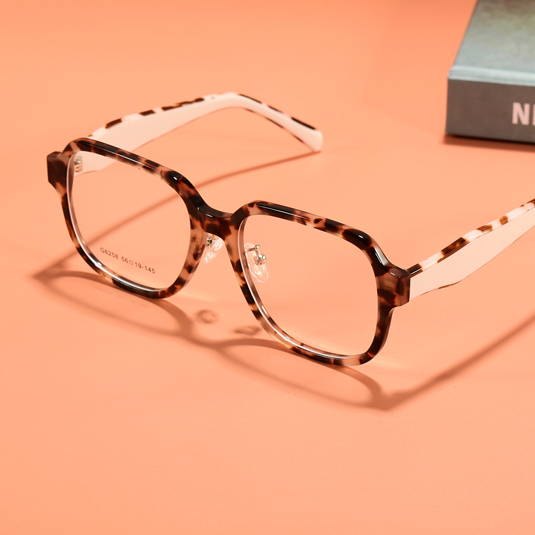 Scene view of Umbria vintage square acetate eyeglasses in tortoise. SPU: SA0262509