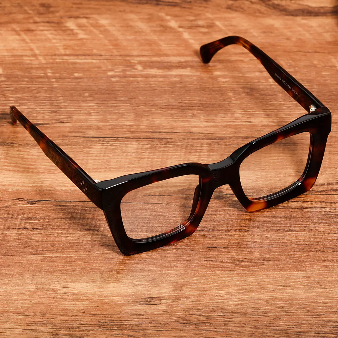 Scene view of Elio square acetate eyeglasses SA0312503 in tortoise