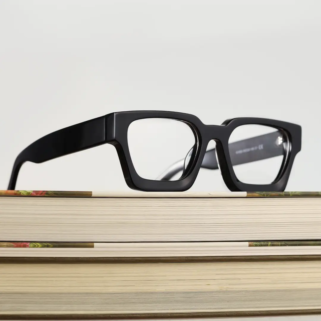 Scene view of Samson square acetate eyeglasses SA0552302 in black