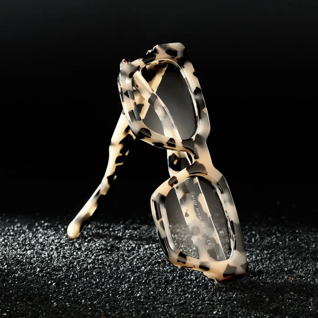 Scene view of Samson square acetate eyeglasses SA0552302 in brown tortoise