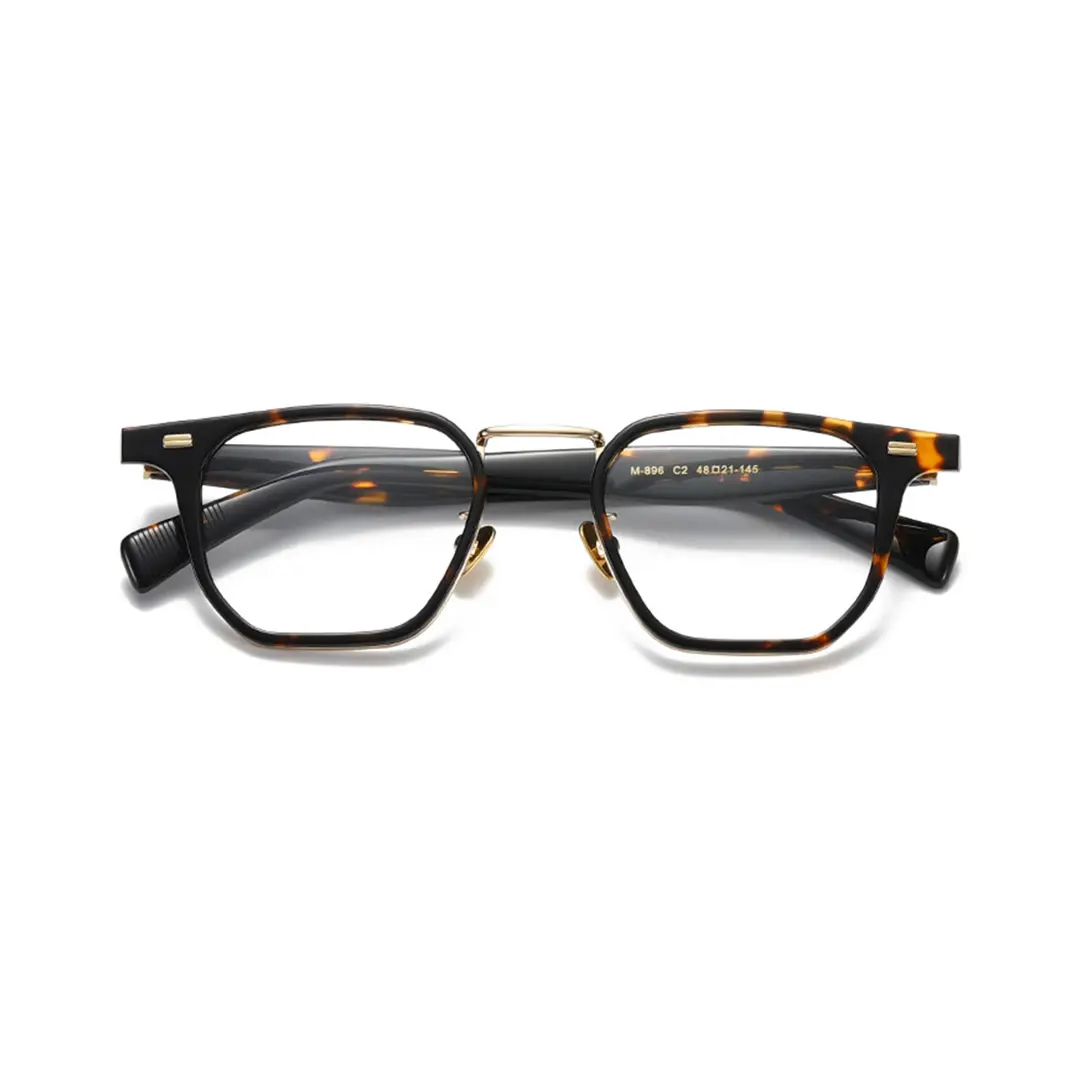 Front view of Marley square acetate eyeglasses SA0922508 in tortoise