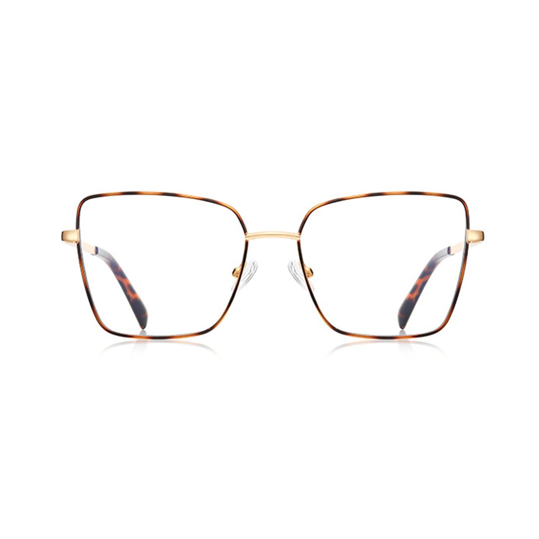 Front view of Meliora square metal eyeglasses SM0342508 in tortoise