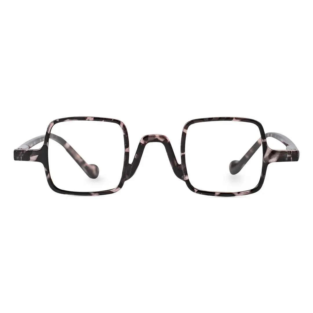 Front view of Yalo vintage square pc eyeglasses SP0022308 in black
