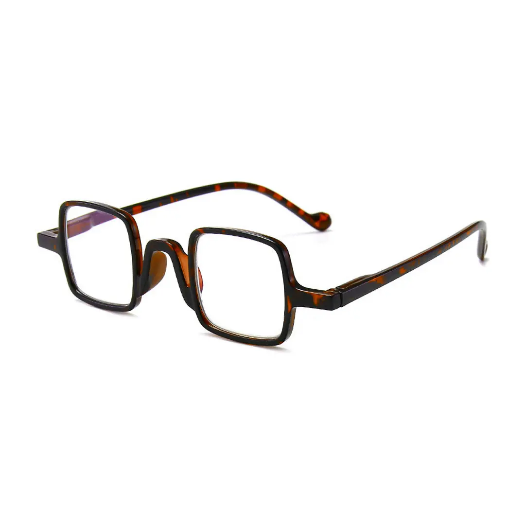 Angle view of Yalo vintage square pc eyeglasses in tortoise. SPU: SP0022308
