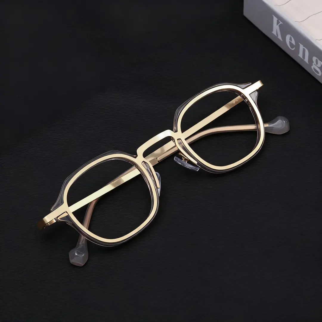 Scene view of Gene vintage square pc eyeglasses SP0042207 in clear