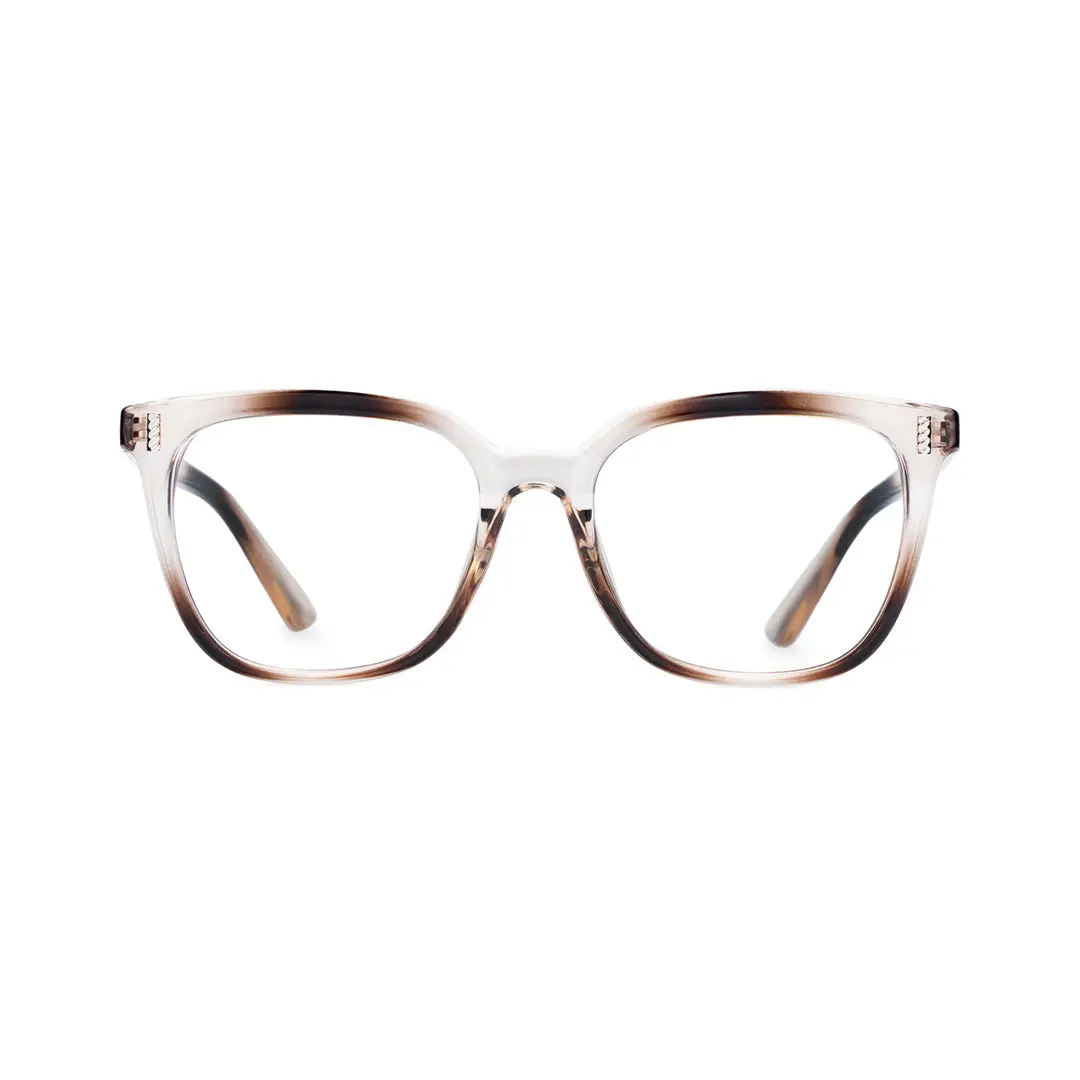 Front view of Blik square pc eyeglasses SP0042304 in brown
