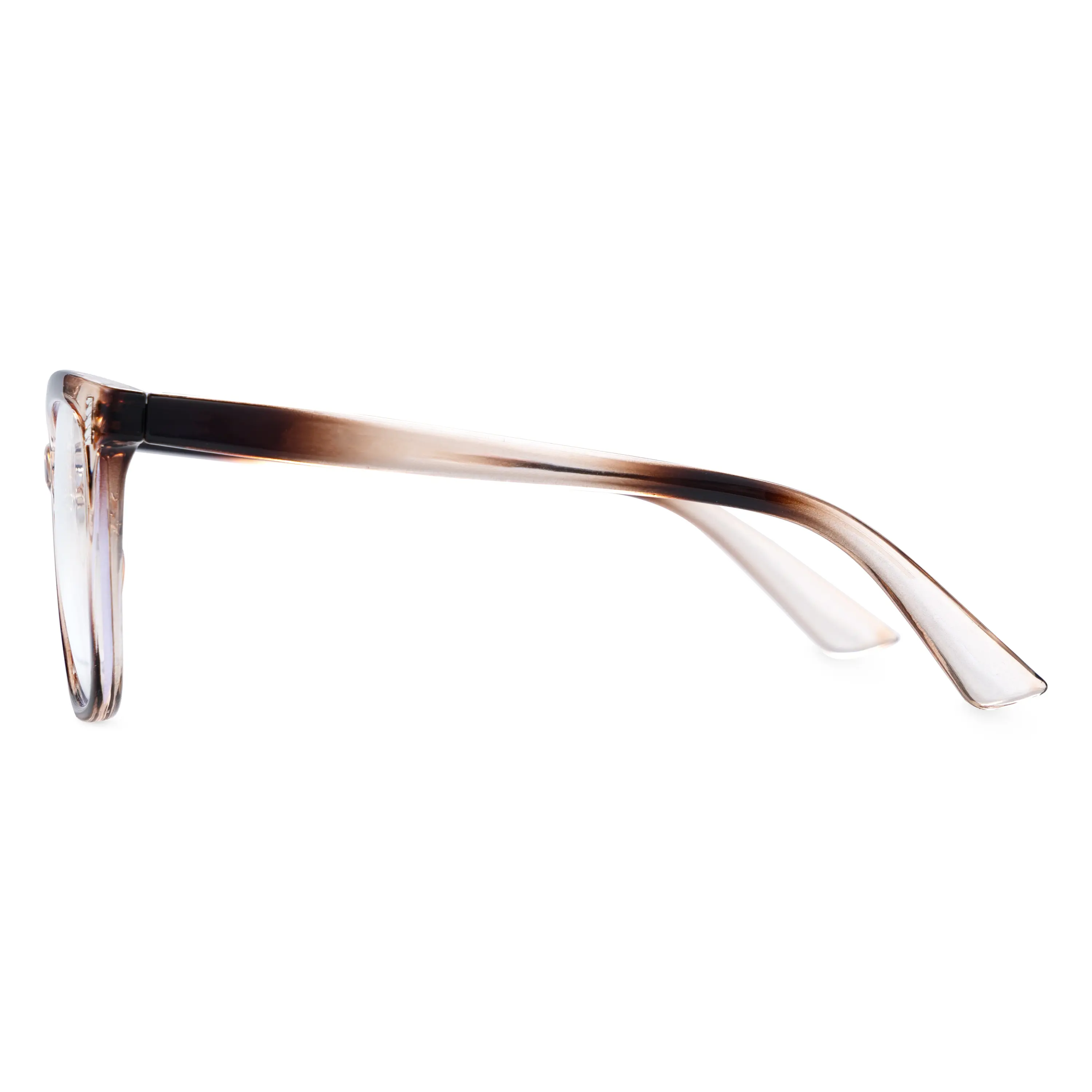 Side view of Blik square pc eyeglasses SP0042304 in brown