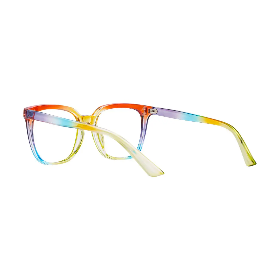 Angle view of Blik square pc eyeglasses SP0042304 in orange